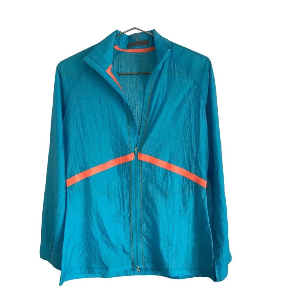 NIKE Phenom Windbreaker Blue Orange Reflected Stripe Jacket M Medium